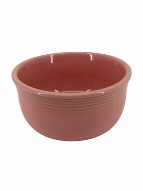 Fiesta Ware Dusty Rose Stoneware Bowl Serving Bowl Ribbed USA Pink